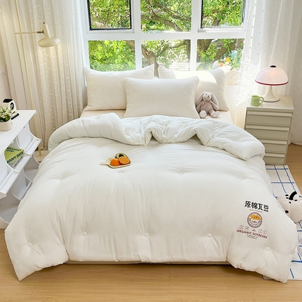 91家纺网 家纺一手货源 找家纺 （总）（买家秀爆款花色不断货）A类母婴级原棉大豆被春秋被秋冬被大豆纤维被子被芯空调被水洗大豆被双拼色大豆被