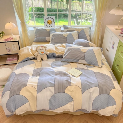 （买家秀 爆款花型 不断货）13372纯棉四件套全棉四件套卡通四件套儿童三件套学生宿舍三件套学生套件 律动时刻【全棉 吸湿排汗 亲肤透气】