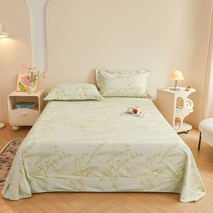 91家纺网 家纺一手货源 找家纺 （总）（买家秀 长期款不断货）100s高支密新疆长绒棉磨毛印花被套高色织磨毛床单磨毛床笠磨毛三件套-床单