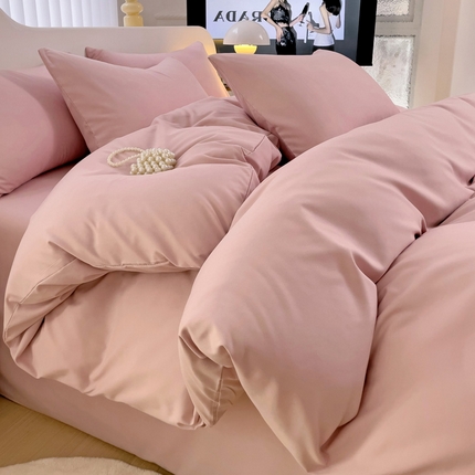 91家纺网 家纺一手货源 找家纺 （总）（买家秀爆款花色不断货）A类母婴级纯棉磨毛四件套全棉磨毛三件套纯棉四件套全棉四件套磨毛纯色双拼四件套