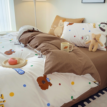 91家纺网 家纺一手货源 找家纺 （总）（买家秀 爆款花型 不断货）13372纯棉四件套全棉四件套卡通四件套儿童三件套学生宿舍三件套学生套件