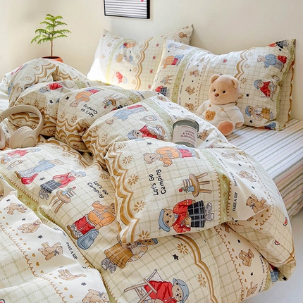 91家纺网 家纺一手货源 找家纺 （总）（买家秀 爆款花型 不断货）13372纯棉四件套全棉四件套卡通四件套儿童三件套学生宿舍三件套学生套件