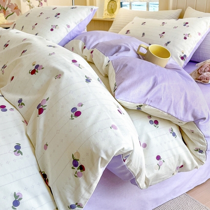 91家纺网 家纺一手货源 找家纺 （总）（买家秀爆款花型长期款不断货）A类母婴级13372纯棉四件套40支全棉四件套学生三件套花卉简约小清新