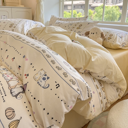 91家纺网 家纺一手货源 找家纺 （总）（买家秀 爆款花型 不断货）13372纯棉四件套全棉四件套卡通四件套儿童三件套学生宿舍三件套学生套件