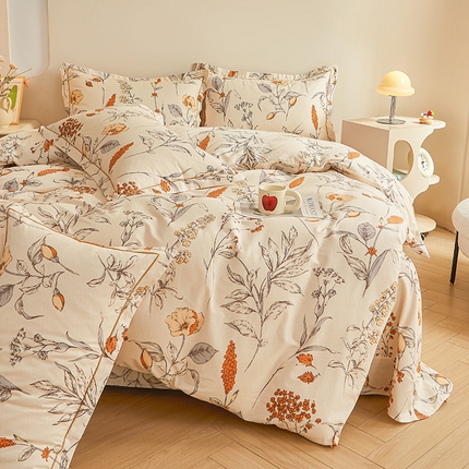 91家纺网 家纺一手货源 找家纺 （总）（买家秀 长期款不断货）100s高支密新疆长绒棉磨毛印花被套高色织磨毛床单磨毛床笠磨毛三件套-四件套