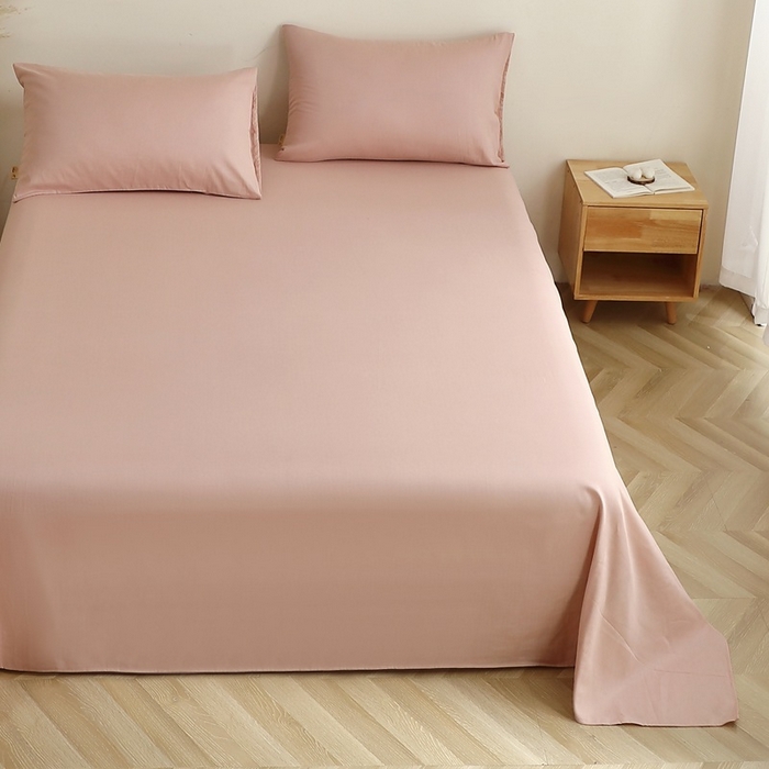 91家纺网 家纺一手货源 找家纺 晶缦家纺 2025新款纯棉纯色全棉双层纱系列单床单 觅琳-海天霞