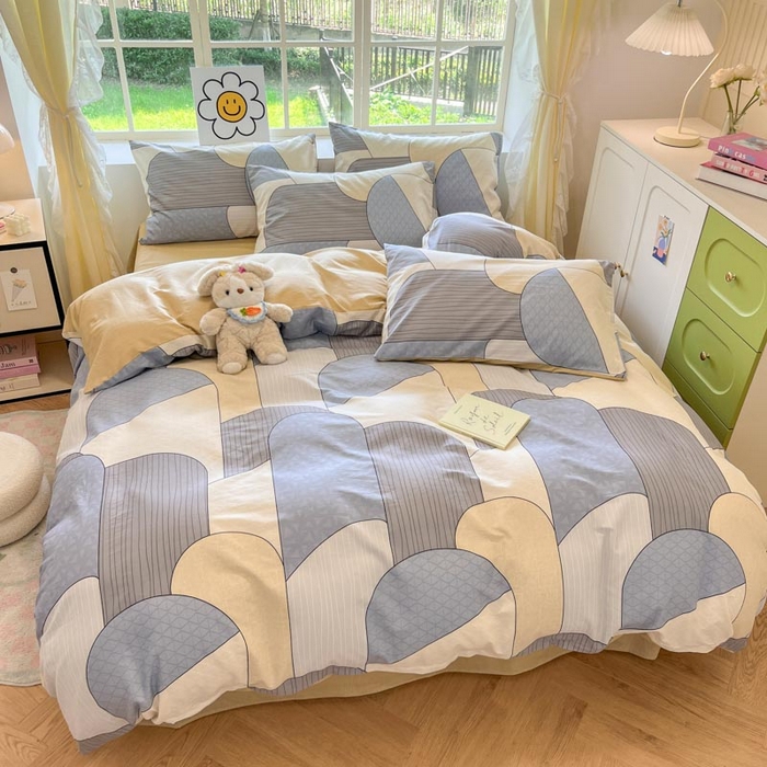 91家纺网 家纺一手货源 找家纺 （买家秀 爆款花型 不断货）13372纯棉四件套全棉四件套卡通四件套儿童三件套学生宿舍三件套学生套件 律动时刻【全棉 吸湿排汗 亲肤透气】