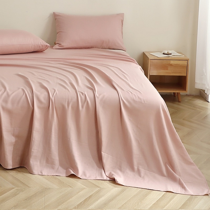 91家纺网 家纺一手货源 找家纺 晶缦家纺 2025新款纯棉纯色全棉双层纱系列单床单 觅琳-海天霞