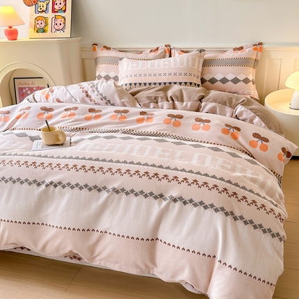 91家纺网 家纺一手货源 找家纺 （总）2024新款加厚全棉生态磨毛套件及单品--四件套