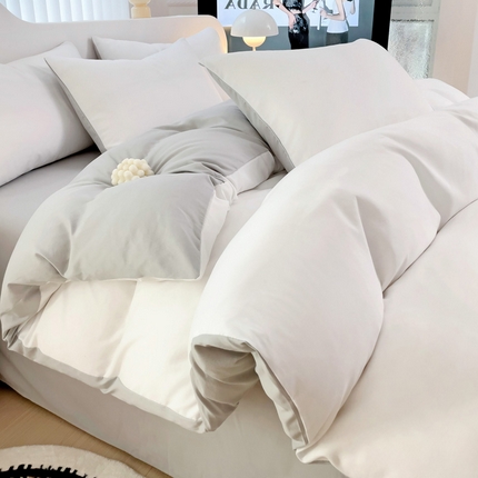 91家纺网 家纺一手货源 找家纺 （总）（买家秀爆款花色不断货）A类母婴级纯棉磨毛四件套全棉磨毛三件套纯棉四件套全棉四件套磨毛纯色双拼四件套