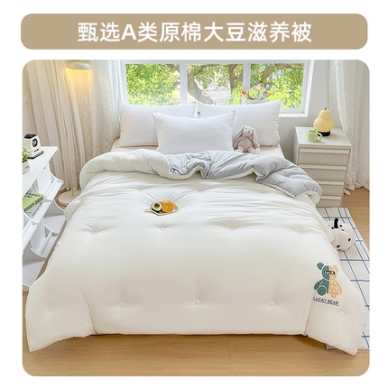 91家纺网 家纺一手货源 找家纺 （总）（买家秀爆款花色不断货）A类母婴级原棉大豆被春秋被秋冬被大豆纤维被子被芯空调被水洗大豆被双拼色大豆被