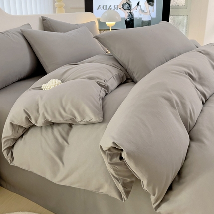 91家纺网 家纺一手货源 找家纺 （总）（买家秀爆款花色不断货）A类母婴级纯棉磨毛四件套全棉磨毛三件套纯棉四件套全棉四件套磨毛纯色双拼四件套