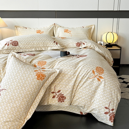 91家纺网 家纺一手货源 找家纺 （总）（买家秀 长期款不断货）100s高支密新疆长绒棉磨毛印花被套高色织磨毛床单磨毛床笠磨毛三件套-四件套