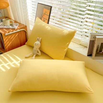 91家纺网 家纺一手货源 找家纺 （总）芷凡家纺 2025新款水洗棉印花纯色格子条纹单枕套