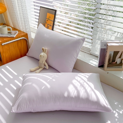 91家纺网 家纺一手货源 找家纺 （总）芷凡家纺 2025新款水洗棉印花纯色格子条纹单枕套