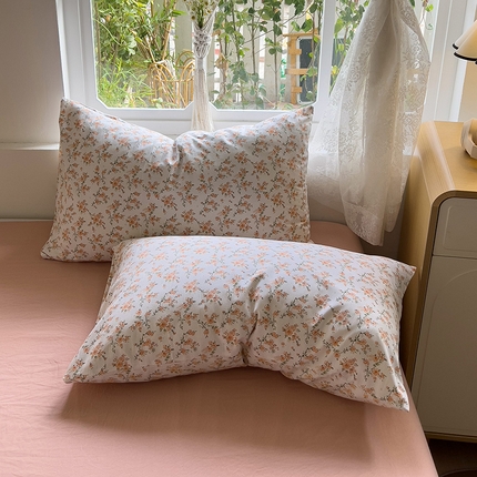 91家纺网 家纺一手货源 找家纺 （总）芷凡家纺 2025新款水洗棉印花纯色格子条纹单枕套