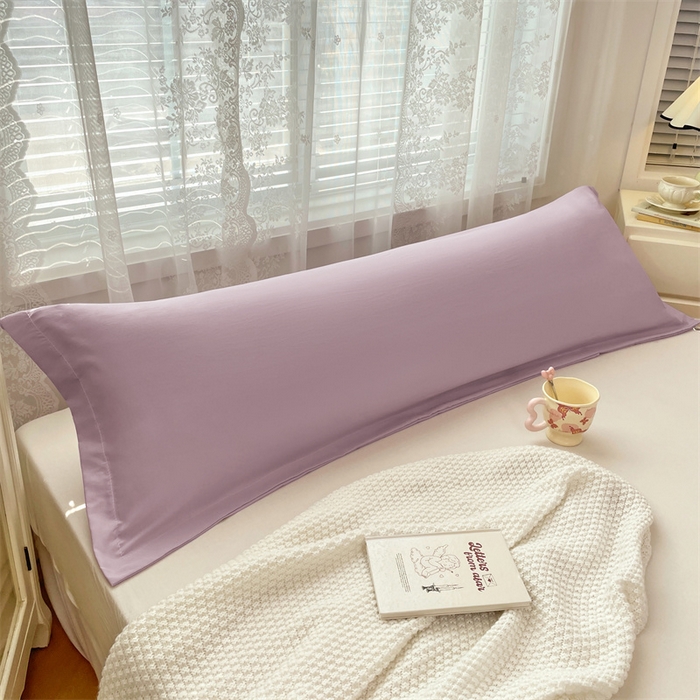 91家纺网 家纺一手货源 找家纺 梦舒羽 2025新款针织棉双层纱枕头套亲肤双人枕套枕芯套枕头内胆套 香芋紫