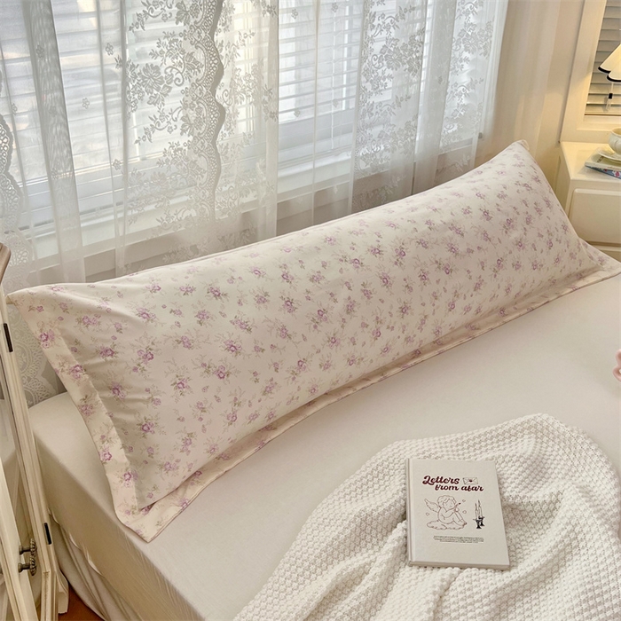91家纺网 家纺一手货源 找家纺 梦舒羽 2025新款针织棉双层纱枕头套亲肤双人枕套枕芯套枕头内胆套 花朝如约