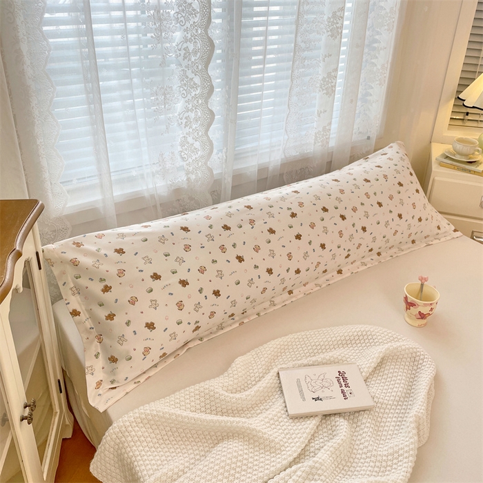 91家纺网 家纺一手货源 找家纺 圣比熊 2025新款针织棉双层纱枕头套亲肤双人枕套枕芯套枕头内胆套 蛋糕萌犬