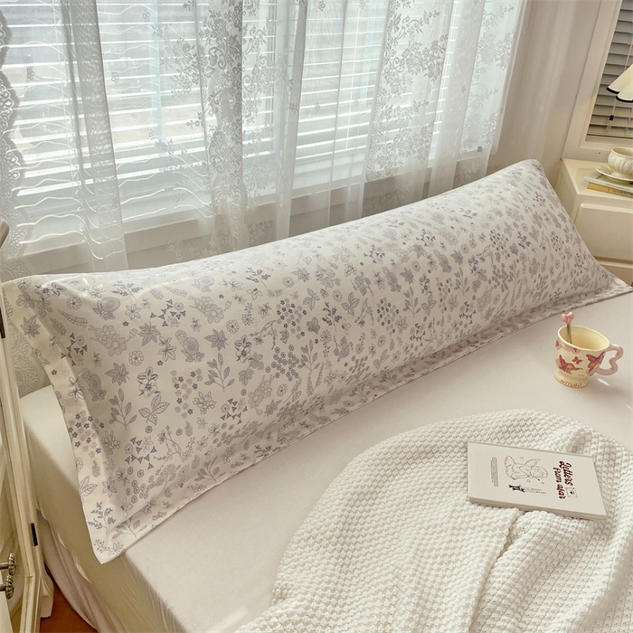 91家纺网 家纺一手货源 找家纺 梦舒羽 2025新款针织棉双层纱枕头套亲肤双人枕套枕芯套枕头内胆套 镜花水月