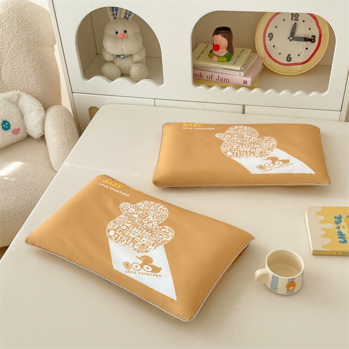 91家纺网 家纺一手货源 找家纺 梦舒羽 2025新款正版授权全棉枕套卡通枕芯套枕头内胆套儿童抱枕套 工程鸭