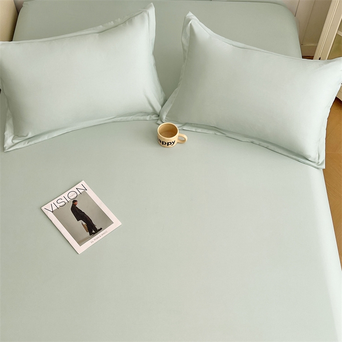 91家纺网 家纺一手货源 找家纺 梦舒羽 2025新款针织棉双层纱枕头套双人枕套枕芯套宿舍单人枕头内胆套 浅清绿