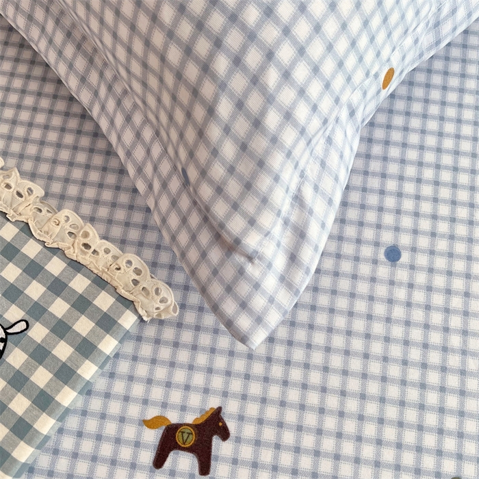 91家纺网 家纺一手货源 找家纺 梦舒羽 2025新款针织棉双层纱双层纱床笠罩全包席梦思床垫保护罩 奇幻木马