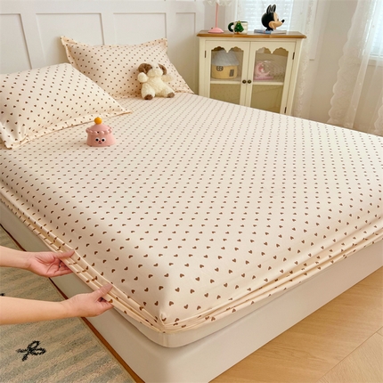 91家纺网 家纺一手货源 找家纺 （总）圣比熊 2025新款针织棉双层纱床笠罩全包席梦思床垫保护罩