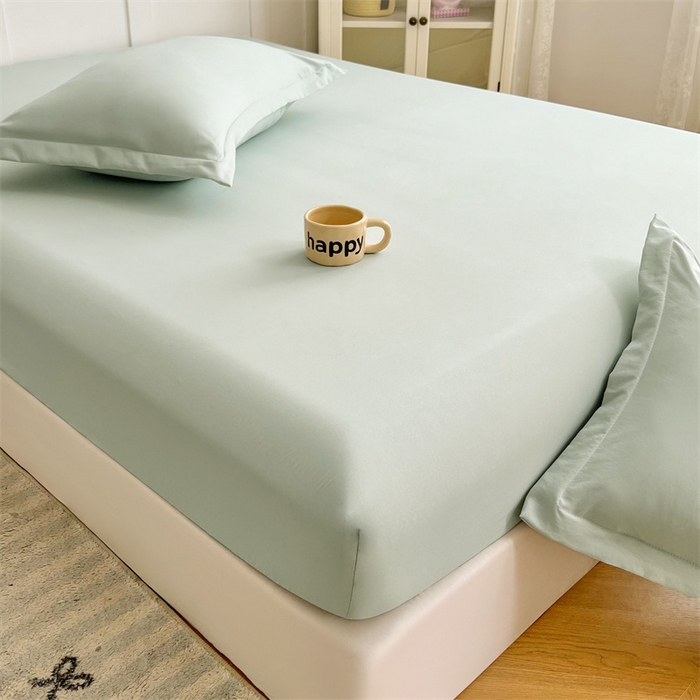 91家纺网 家纺一手货源 找家纺 梦舒羽 2025新款针织棉双层纱枕头套双人枕套枕芯套宿舍单人枕头内胆套 浅清绿