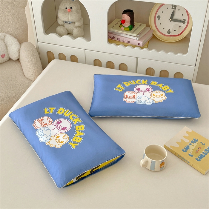 91家纺网 家纺一手货源 找家纺 梦舒羽 2025新款正版授权全棉枕套卡通枕芯套枕头内胆套儿童抱枕套 五彩缤纷