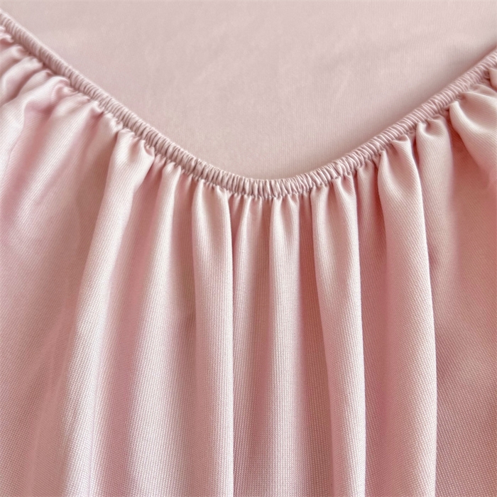 91家纺网 家纺一手货源 找家纺 梦舒羽 2025新款针织棉双层纱双层纱床笠罩全包席梦思床垫保护罩 浅粉