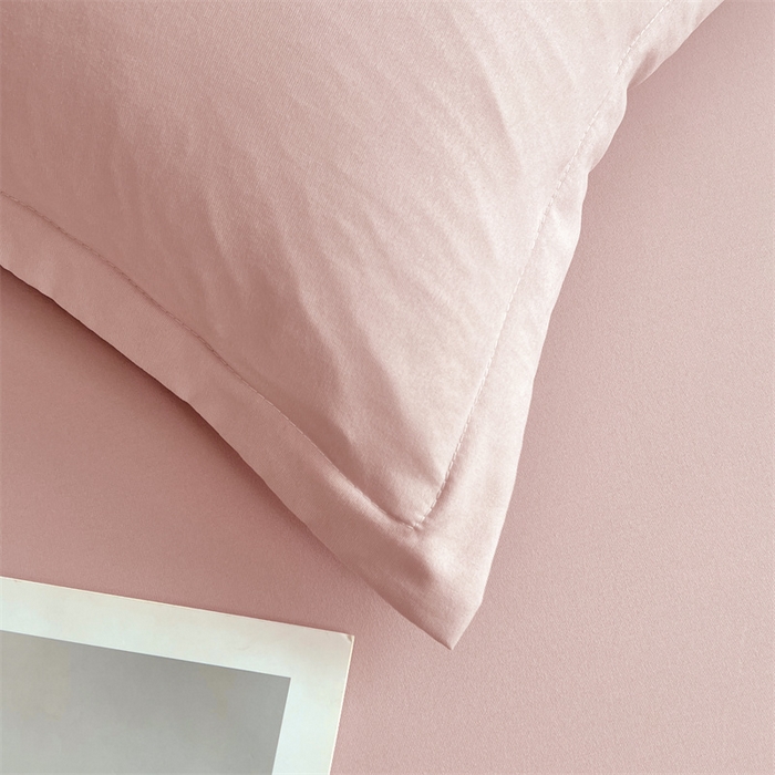 91家纺网 家纺一手货源 找家纺 梦舒羽 2025新款针织棉双层纱双层纱床笠罩全包席梦思床垫保护罩 浅粉