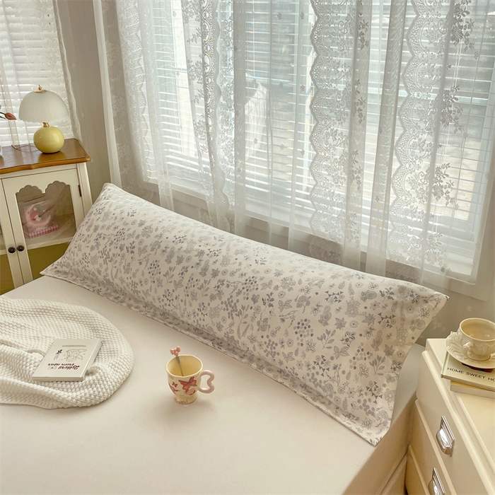 91家纺网 家纺一手货源 找家纺 梦舒羽 2025新款针织棉双层纱枕头套亲肤双人枕套枕芯套枕头内胆套 镜花水月