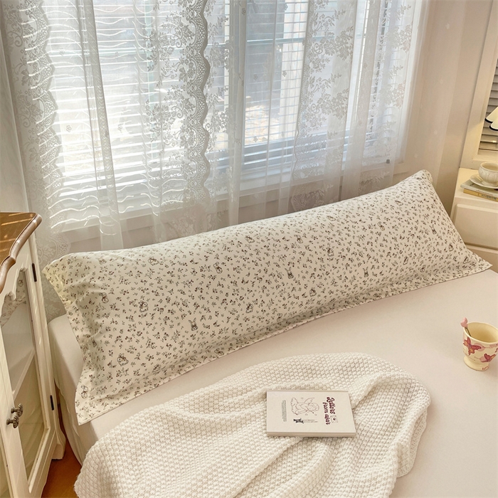 91家纺网 家纺一手货源 找家纺 梦舒羽 2025新款针织棉双层纱枕头套亲肤双人枕套枕芯套枕头内胆套 花仙子