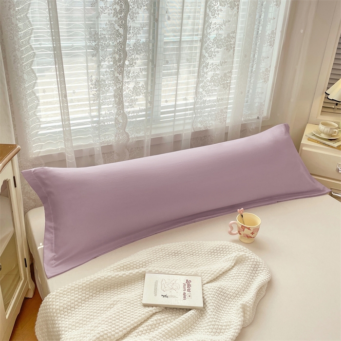 91家纺网 家纺一手货源 找家纺 梦舒羽 2025新款针织棉双层纱枕头套亲肤双人枕套枕芯套枕头内胆套 香芋紫