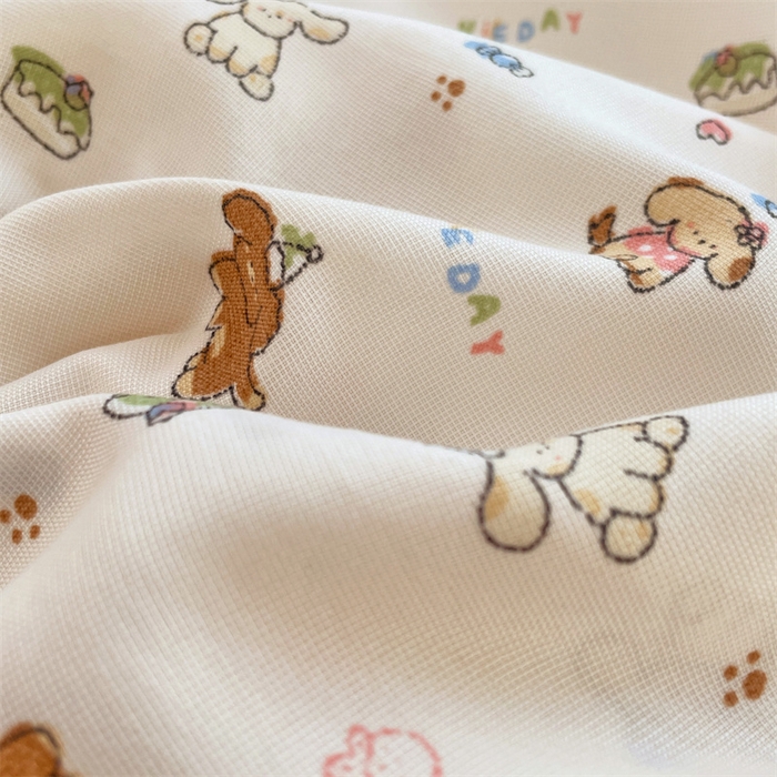 91家纺网 家纺一手货源 找家纺 梦舒羽 2025新款针织棉双层纱枕头套亲肤双人枕套枕芯套枕头内胆套 蛋糕萌犬