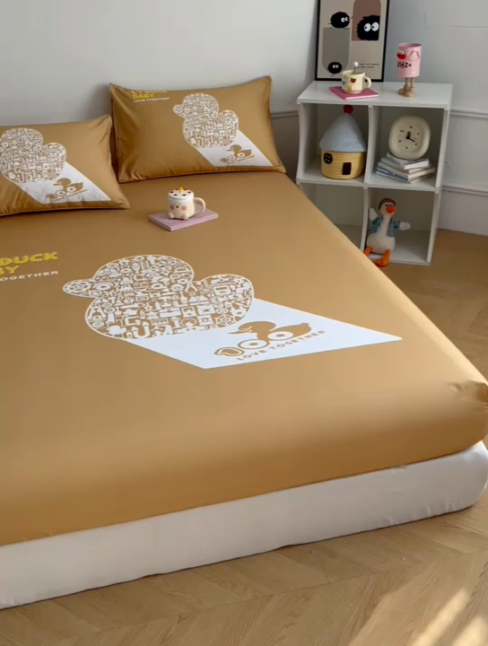 91家纺网 家纺一手货源 找家纺 梦舒羽 2025新款正版授权全棉枕套卡通枕芯套枕头内胆套儿童抱枕套 工程鸭