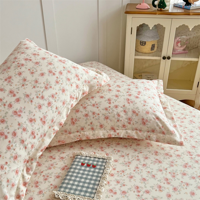 91家纺网 家纺一手货源 找家纺 梦舒羽 2025新款针织棉双层纱枕头套双人枕套枕芯套宿舍单人枕头内胆套 情迷花海