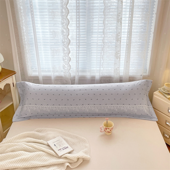 91家纺网 家纺一手货源 找家纺 梦舒羽 2025新款针织棉双层纱枕头套亲肤双人枕套枕芯套枕头内胆套 蝴蝶结