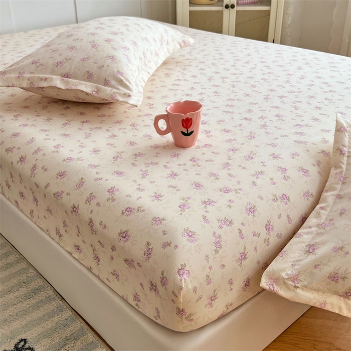 91家纺网 家纺一手货源 找家纺 梦舒羽 2025新款针织棉双层纱枕头套双人枕套枕芯套宿舍单人枕头内胆套 花朝如约