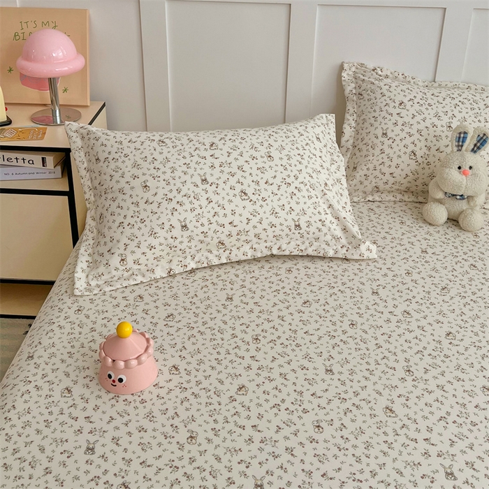 91家纺网 家纺一手货源 找家纺 圣比熊 2025新款针织棉双层纱枕头套双人枕套枕芯套宿舍单人枕头内胆套 花仙子