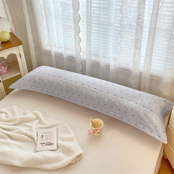 91家纺网 家纺一手货源 找家纺 梦舒羽 2025新款针织棉双层纱枕头套亲肤双人枕套枕芯套枕头内胆套 蝴蝶结