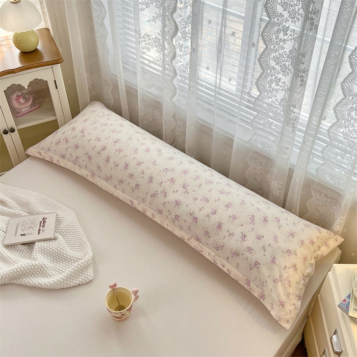 91家纺网 家纺一手货源 找家纺 梦舒羽 2025新款针织棉双层纱枕头套亲肤双人枕套枕芯套枕头内胆套 花朝如约