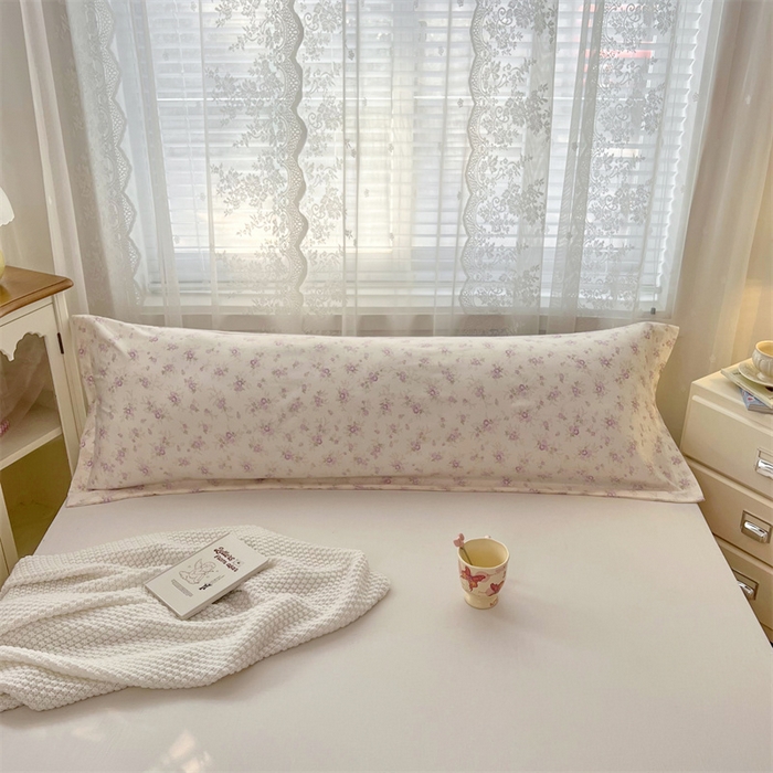 91家纺网 家纺一手货源 找家纺 梦舒羽 2025新款针织棉双层纱枕头套亲肤双人枕套枕芯套枕头内胆套 花朝如约