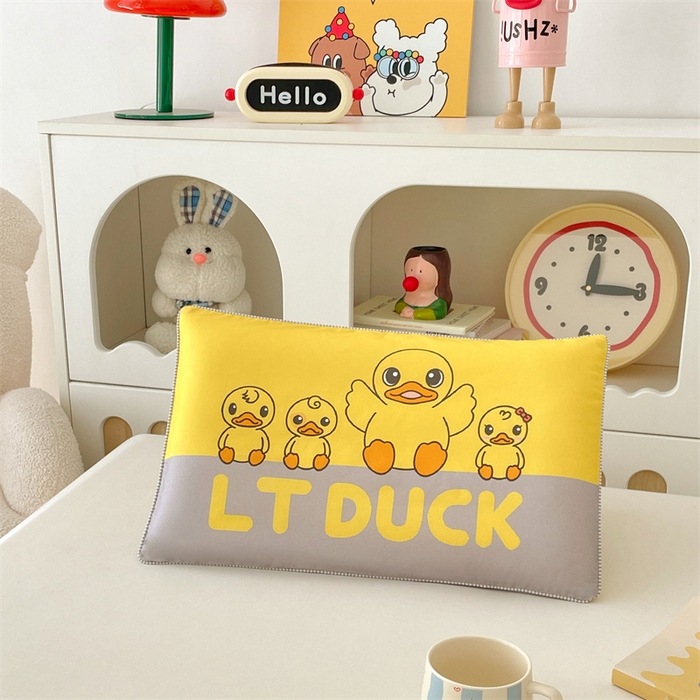 91家纺网 家纺一手货源 找家纺 梦舒羽 2025新款正版授权全棉枕套卡通枕芯套枕头内胆套儿童抱枕套 乖巧鸭