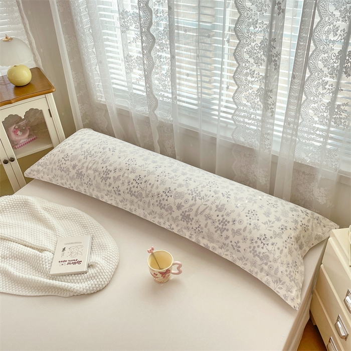 91家纺网 家纺一手货源 找家纺 梦舒羽 2025新款针织棉双层纱枕头套亲肤双人枕套枕芯套枕头内胆套 镜花水月