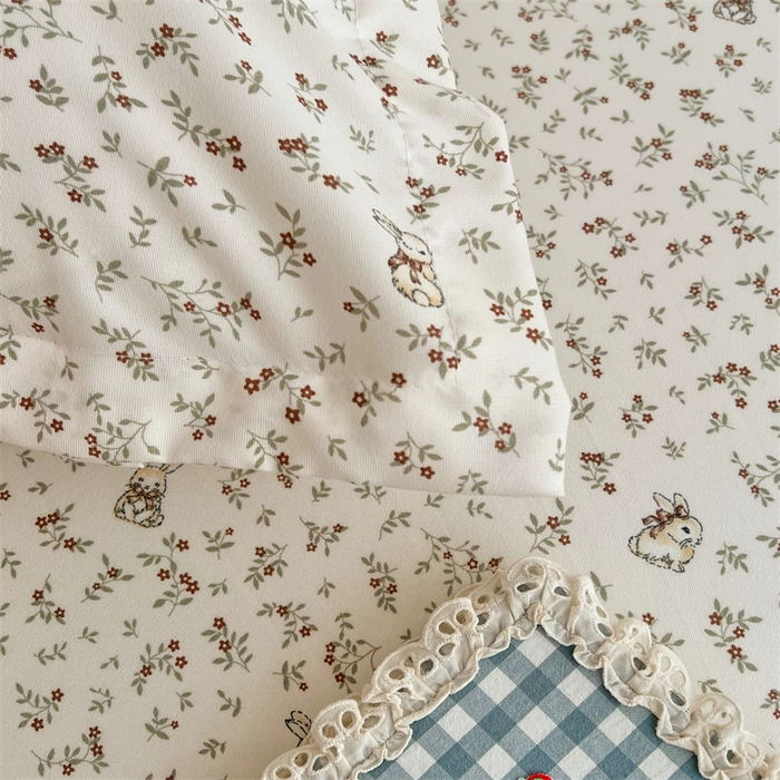 91家纺网 家纺一手货源 找家纺 梦舒羽 2025新款针织棉双层纱枕头套双人枕套枕芯套宿舍单人枕头内胆套 花仙子