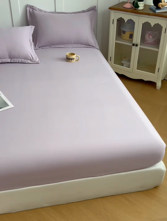 91家纺网 家纺一手货源 找家纺 梦舒羽 2025新款针织棉双层纱枕头套亲肤双人枕套枕芯套枕头内胆套 香芋紫