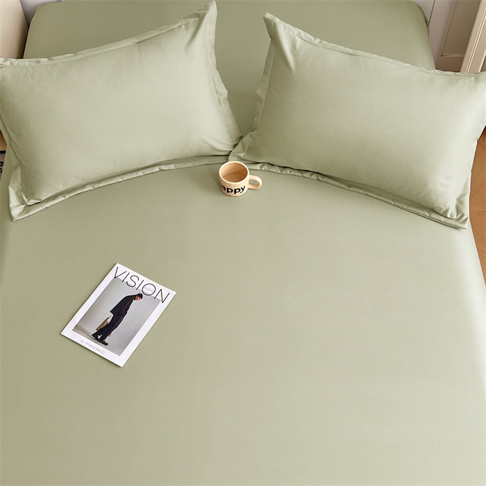 91家纺网 家纺一手货源 找家纺 梦舒羽 2025新款针织棉双层纱枕头套双人枕套枕芯套宿舍单人枕头内胆套 豆绿