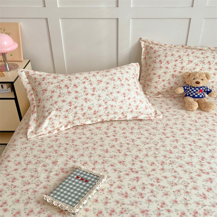 91家纺网 家纺一手货源 找家纺 梦舒羽 2025新款针织棉双层纱枕头套双人枕套枕芯套宿舍单人枕头内胆套 情迷花海